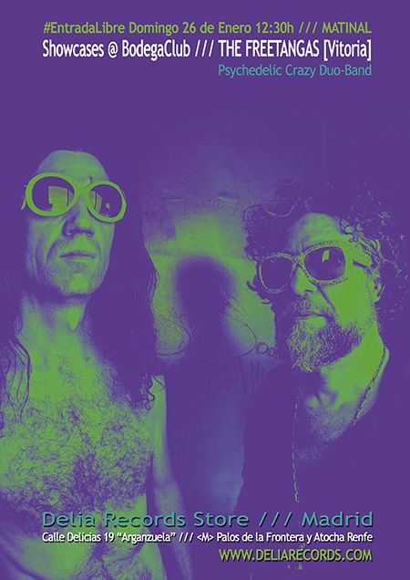 Showcase @ Bodegaclub: THE FREETANGAS [Vitoria] Psychedelic Crazy Duo-Band
