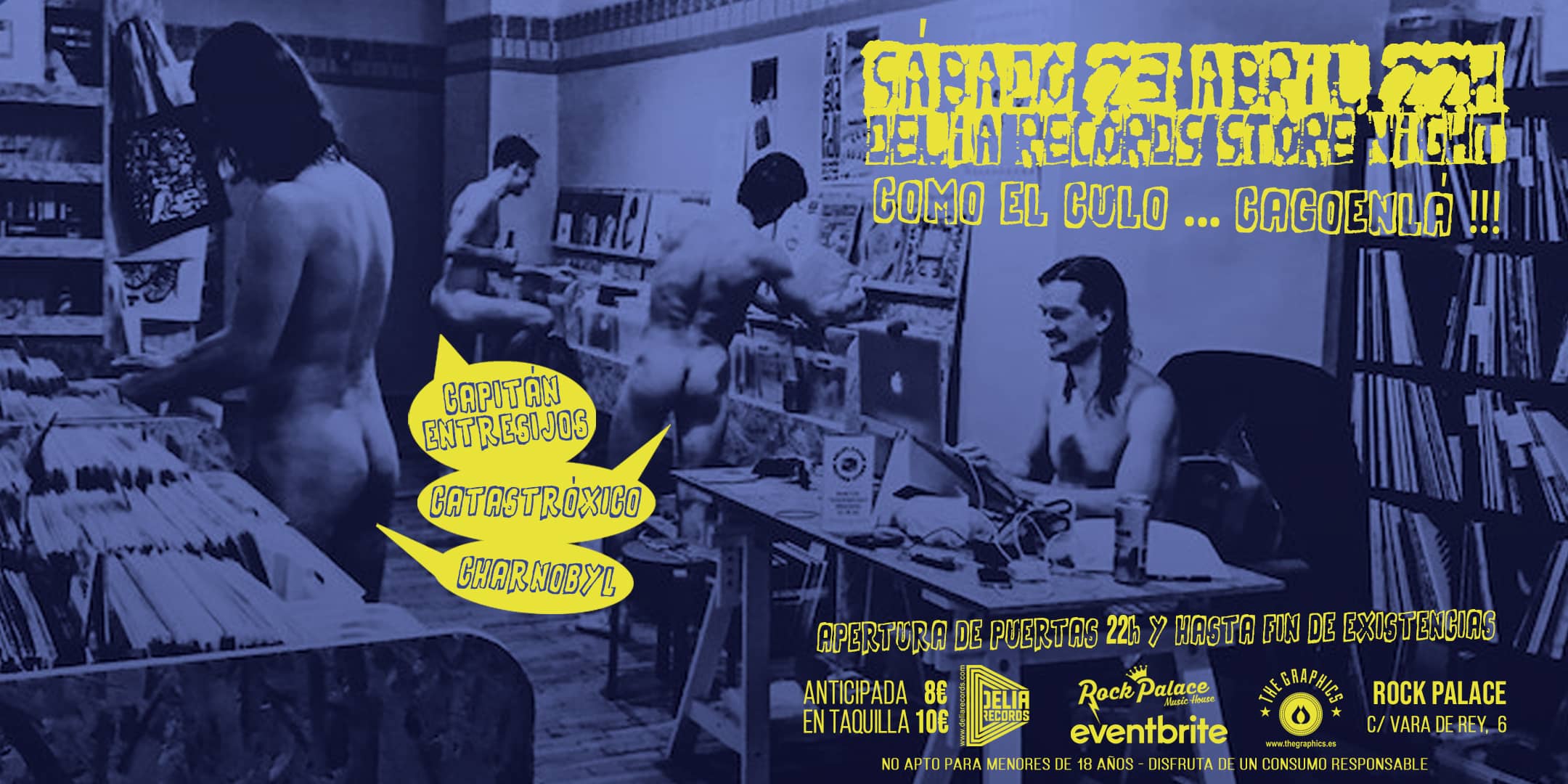 Fiesta DELIA RECORDS STORE NIGHT [Madrid @ Rock Palace] Capitán Entresijos + Catastróxico + Charnobyl