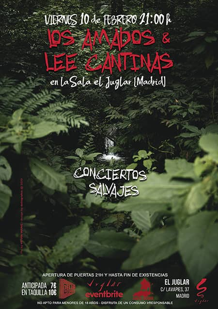 Conciertos Salvajes: LOS AMADOS (Mad) + LEE CANTINAS (Mad) [Madrid @ Juglar]