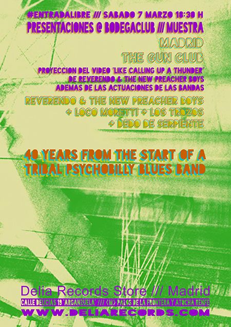 Madrid, The Gun Club - Presentatción: Video Clip y Showcases