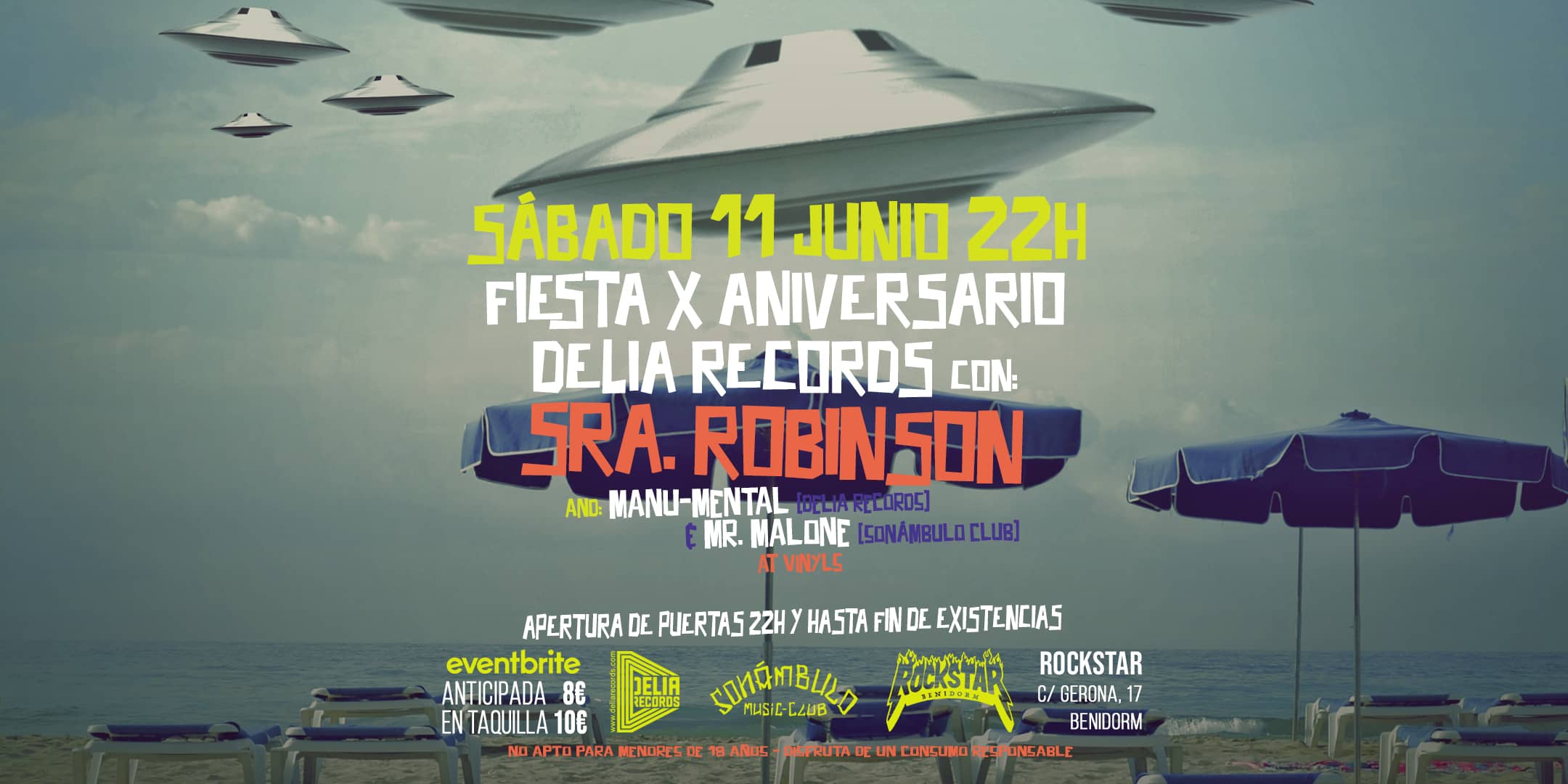 X Aniversario Delia Records [Benidorm @ Rockstar] SRA. ROBINSON