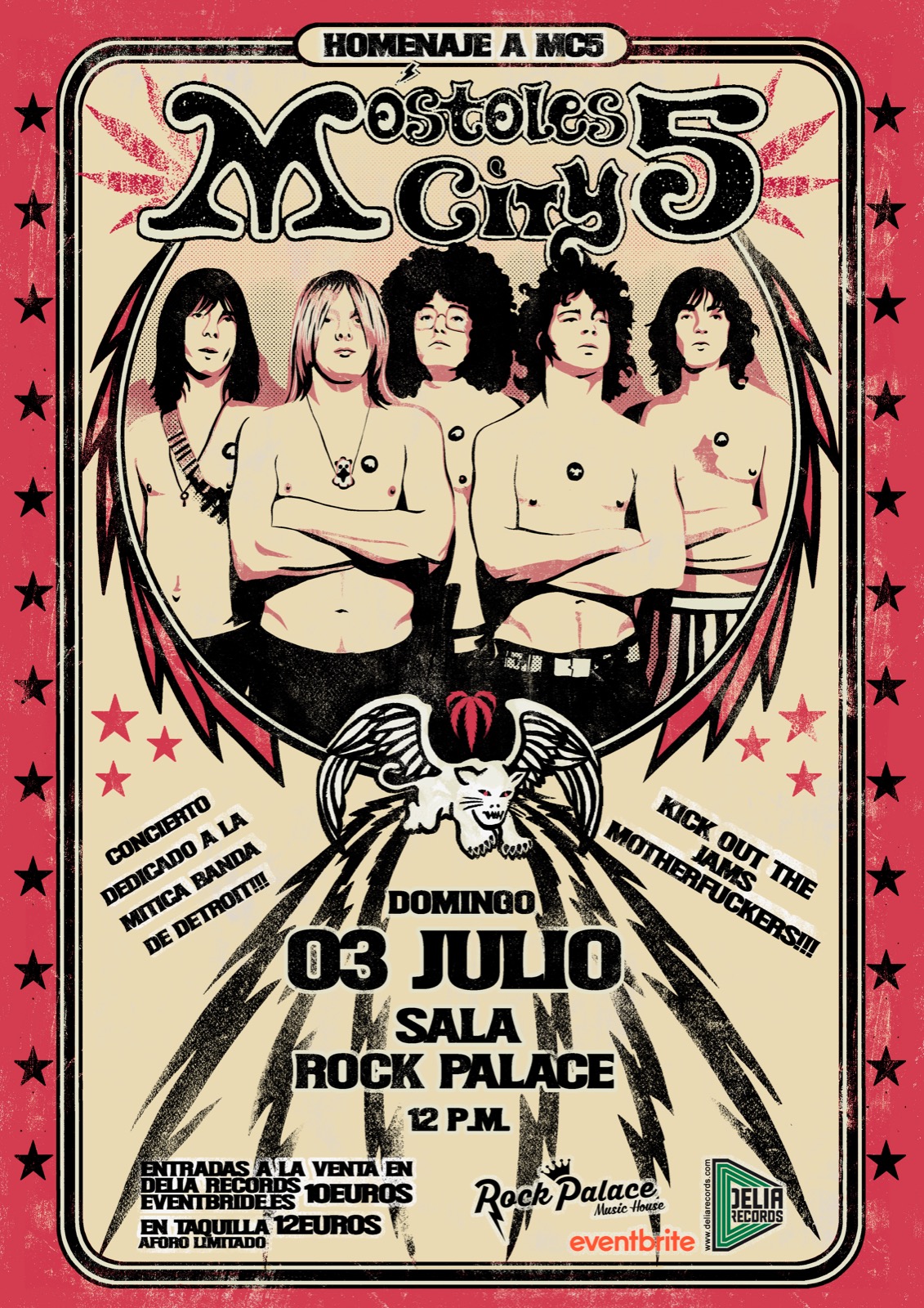 Matinales Delia Records: MOSTOLES CITY 5 - Homenaje a MC5 [Madrid @ Rock Palace]