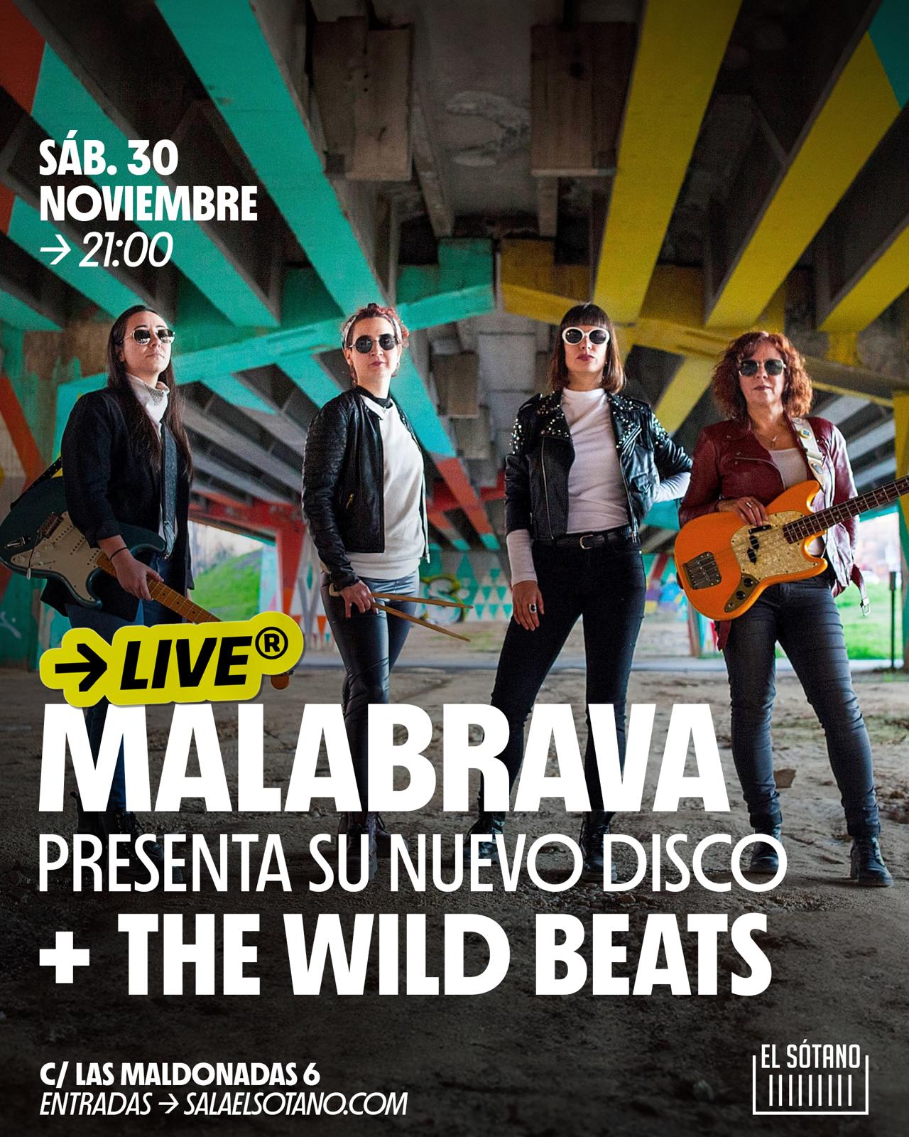 MALABRAVA presentan NUEVO DISCO @ El Sótano Club [Mad] /// MALABRAVA + THE WILD BEATS